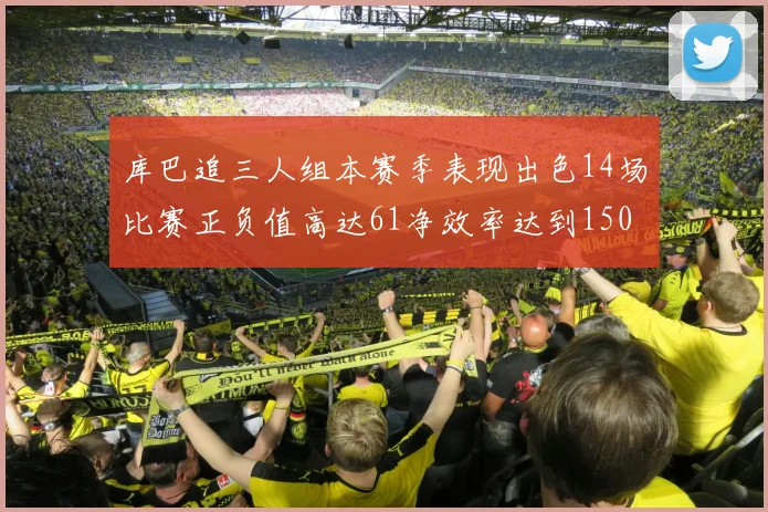 库巴追三人组本赛季表现出色14场比赛正负值高达61净效率达到150